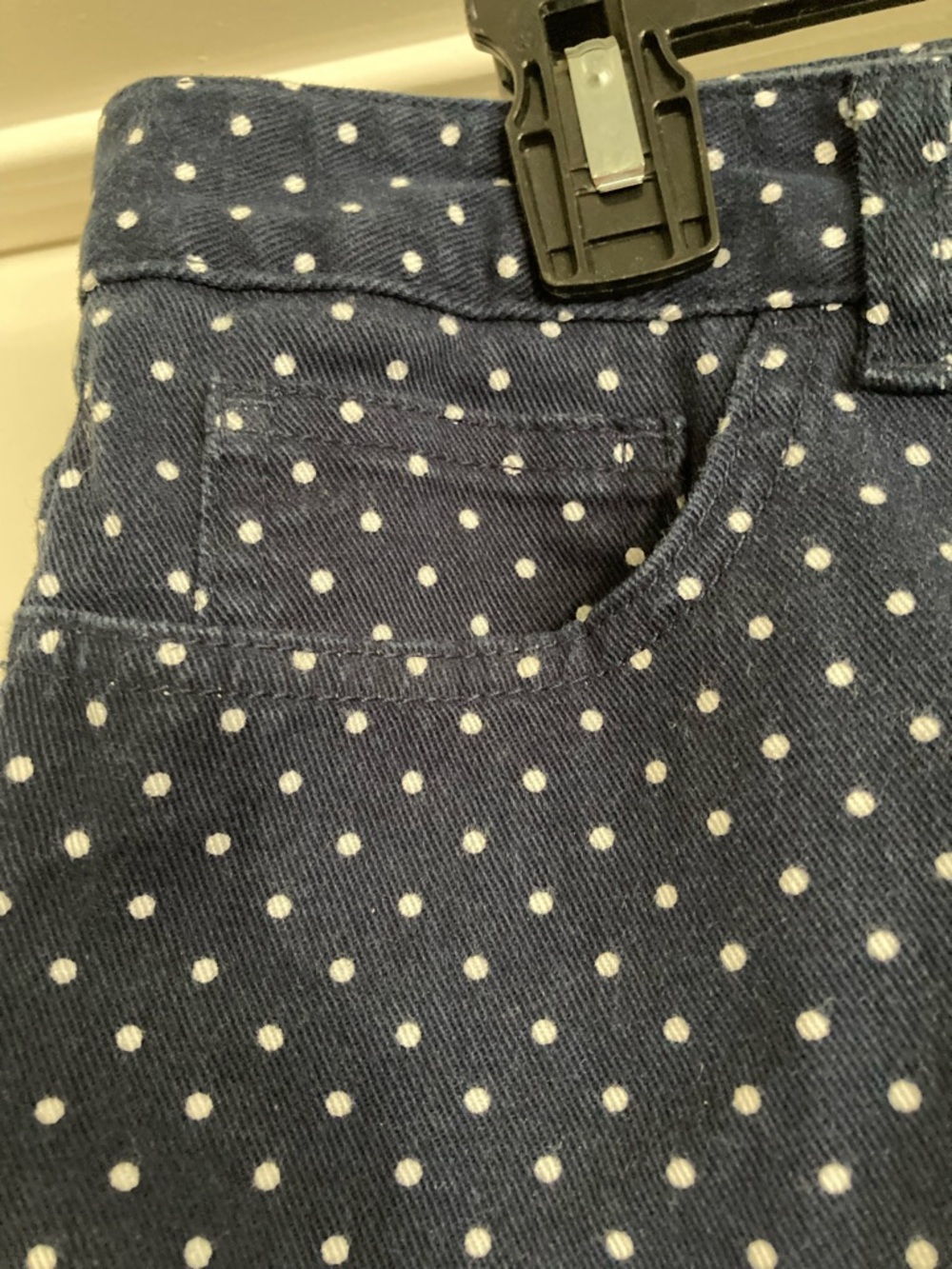 Chaps WOMENS Navy Polka Dot Capri jeans size 12 - Picture 5 of 12